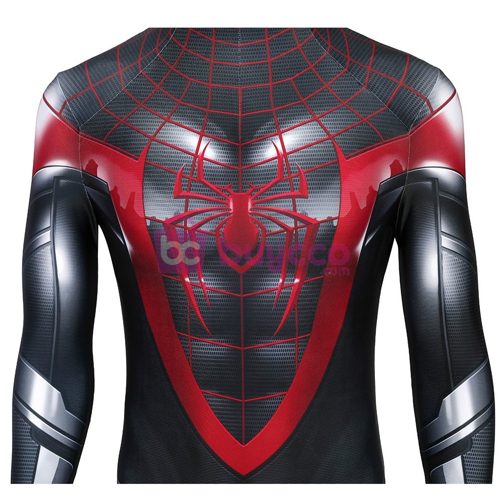 Miles Morales Cosplay Suit Spider Man Miles Morales Ps5 Printed Costume