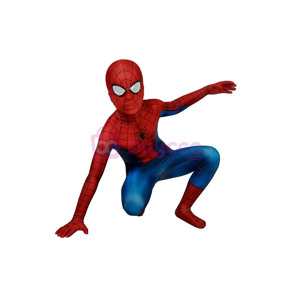 Spider-man Cosplay Costume For Children PS4 Classic Spider-man Printed ...