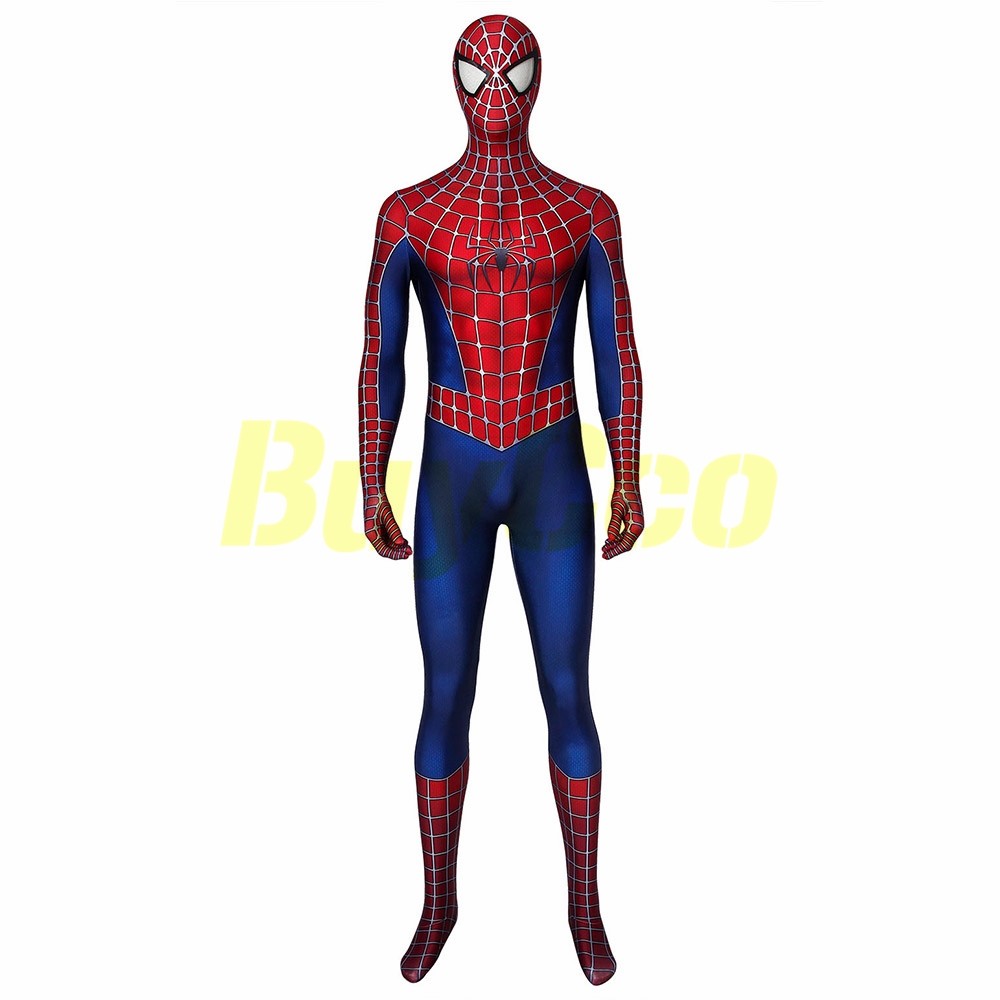 Spider Man Tobey Maguire Cosplay Costume Classic Spiderman Spandex Suit