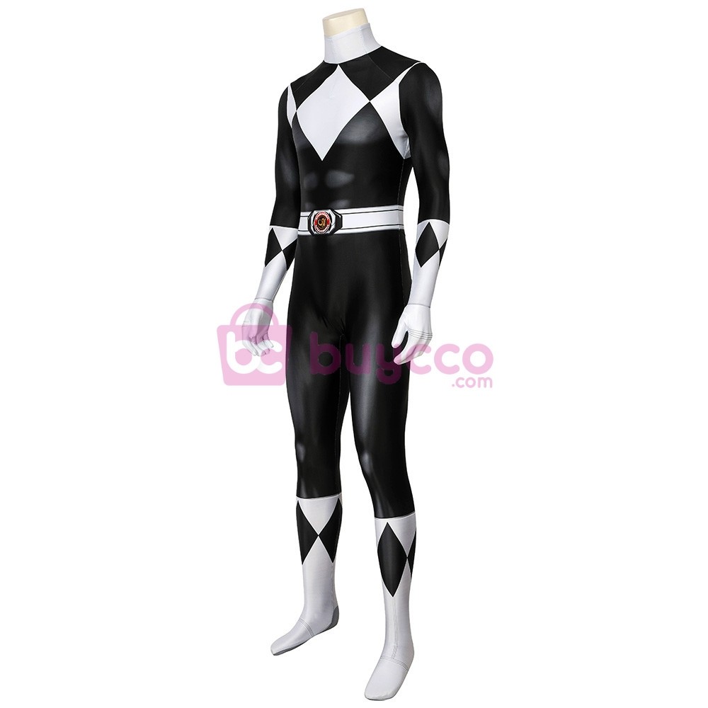 Black Power Rangers Suit Halloween Cosplay Costumes ...