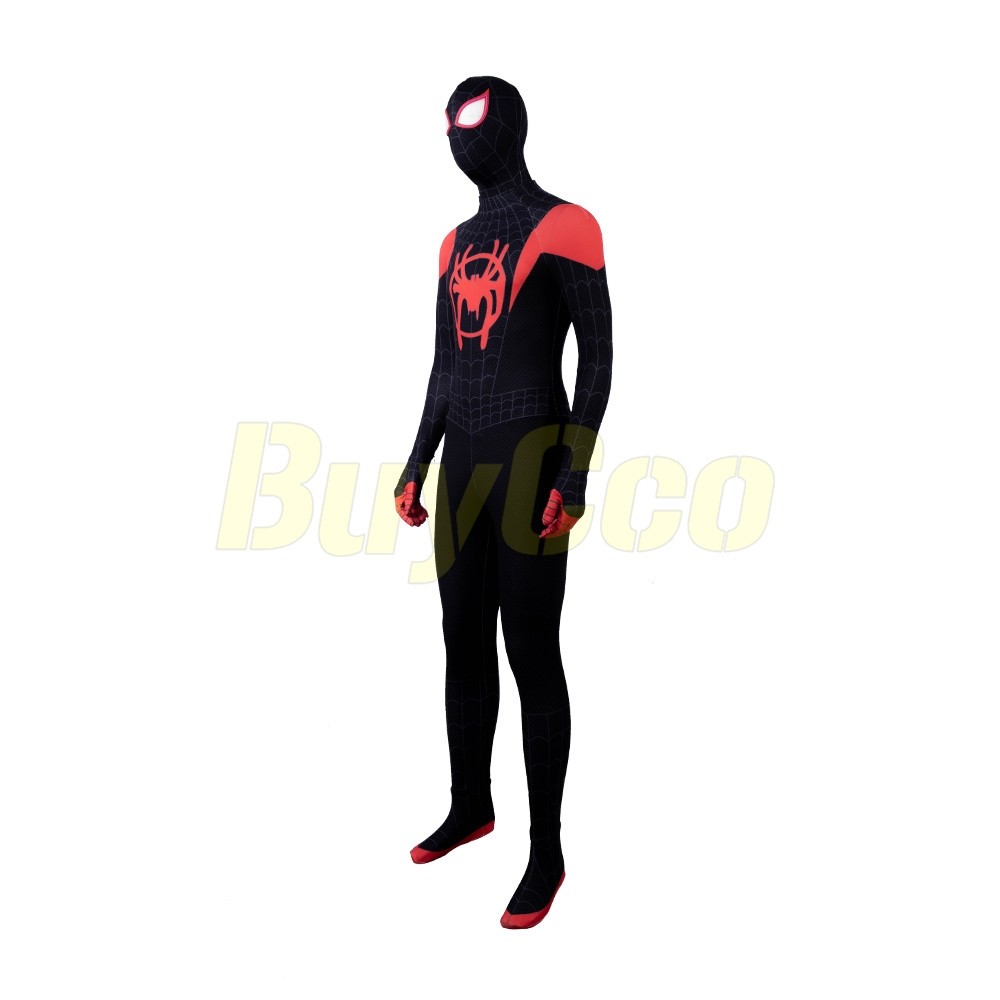 Miles Morales Suit Cosplay Costume Spider Man Into The Spider Verse