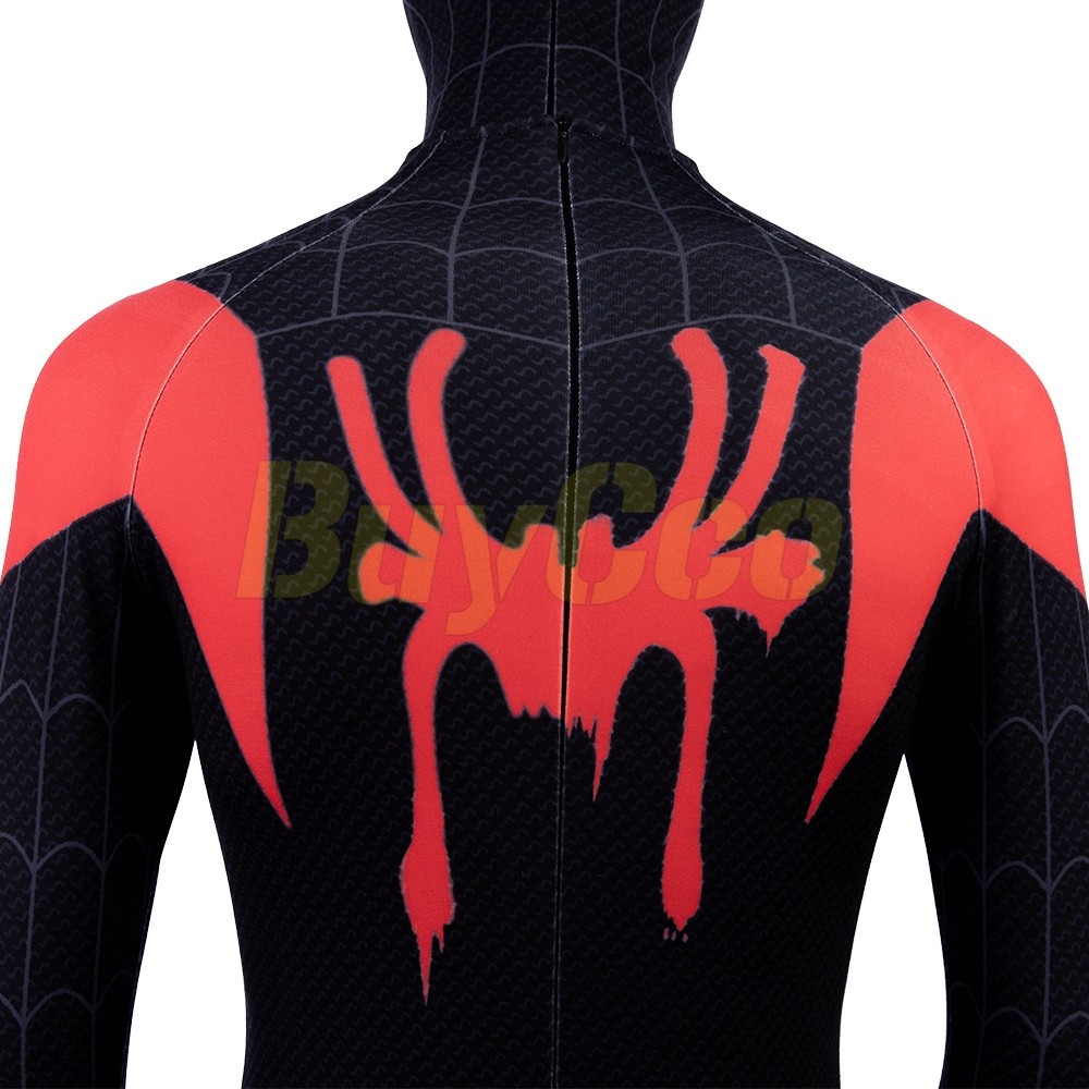 Miles Morales Suit Cosplay Costume Spider Man Into The Spider Verse