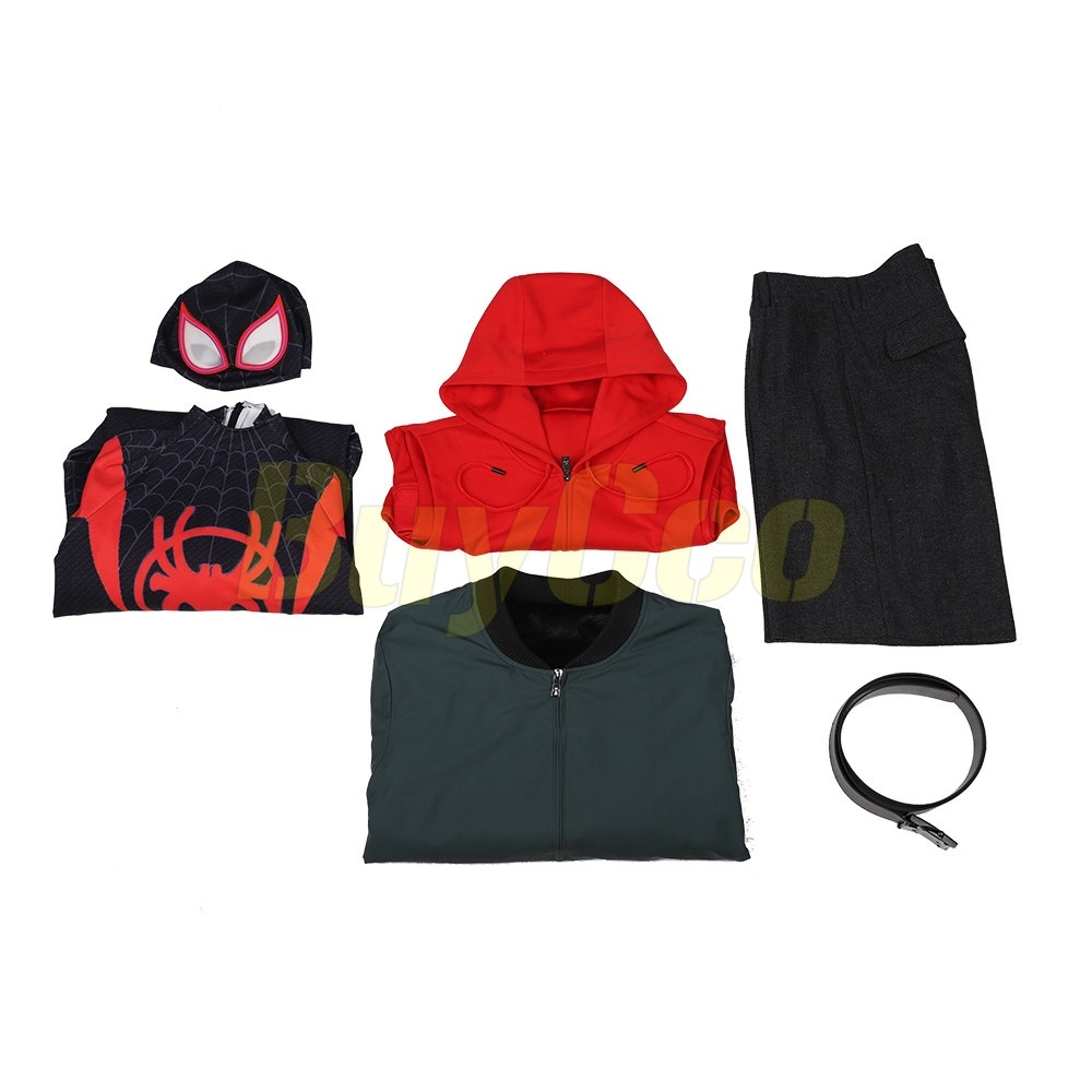 Into The Spider Verse Miles Morales Suit Cosplay Costume Deluxe